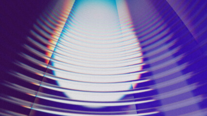 Colorful abstract texture with curved chromatic lines and soft grain. Digital light distortion art with a retro-futuristic mood and gradient spectrum.