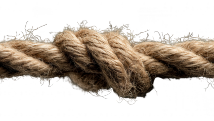 Close-up of knotted natural rope
