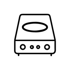 Fototapeta premium Electric stove line icon for kitchen appliances and cooking