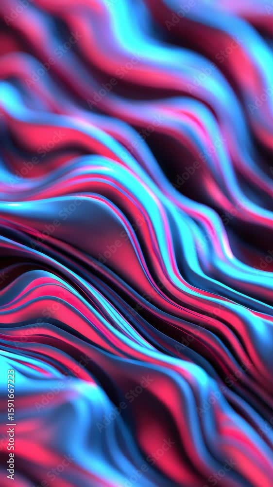 Poster abstract colorful wave with smooth texture vibrant blue shades creating dynamic energetic visual eff