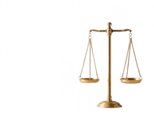 Golden scales of justice