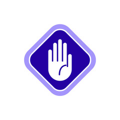 Fototapeta premium Icon a halt, isolated against a clean background. 