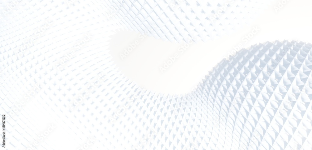 Poster abstract white background curved pattern in design 3d render