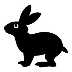 Obraz premium Rabbit Silhouette Vector Illustration
