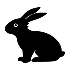Obraz premium Rabbit Silhouette Vector Illustration