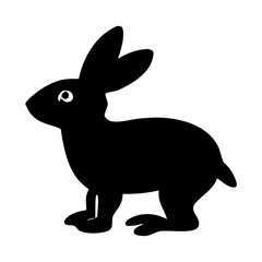 Obraz premium Rabbit Silhouette Vector Illustration