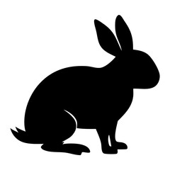 Obraz premium Rabbit Silhouette Vector Illustration