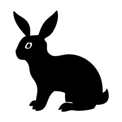 Obraz premium Rabbit Silhouette Vector Illustration