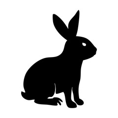 Obraz premium Rabbit Silhouette Vector Illustration