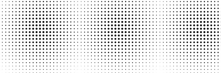 Grunge halftone gradient background. Faded grit noise texture. White and black sand wallpaper. Retro pixelated backdrop. Anime or manga style comic overlay. Vector graphic design textured template