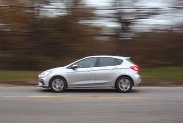 Ghosting Car Effect — The car appears semitransparent as it mo