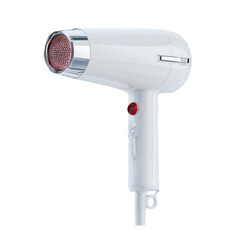 Isolated White Hair Dryer on Clean Background Perfect for Personal Care and Beauty Images