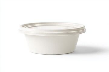 Compostable bagasse breakfast bowl mockup presented against a clean white background for sustainable dining solutions