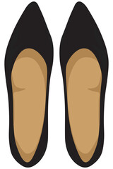Stylish Ladies' Dress Shoes for Business and Casual Attire. Elegant Women's Pumps Flat Shoes