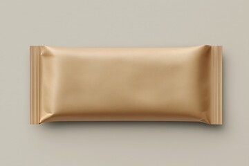 Kraft paper tamale wrap mockup with a blank label on a pale background suitable for food packaging designs and presentations