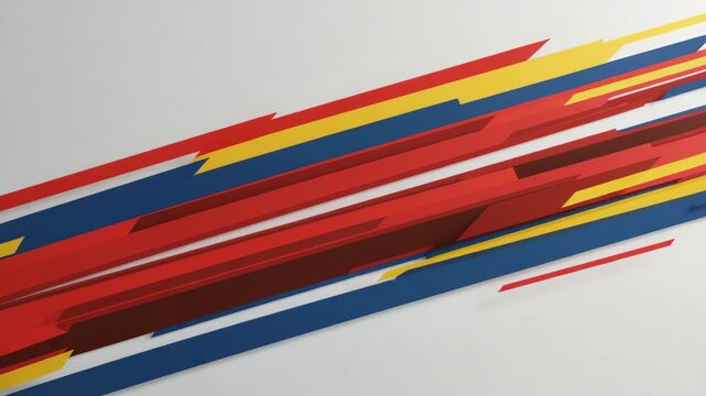 Abstract Diagonal Stripes Background Red Blue Yellow Geometric Design