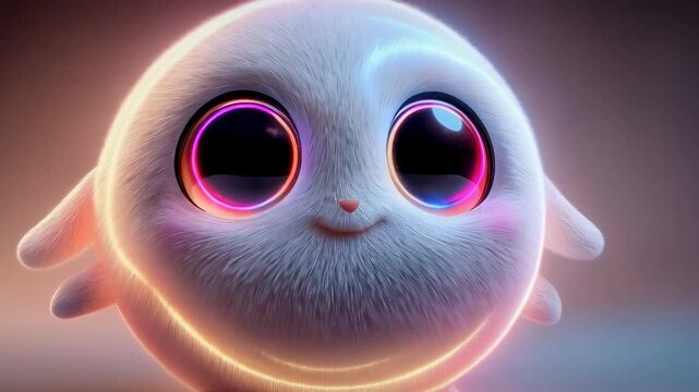 Glowing Cute Round Fluffy Animal