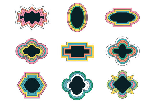 A versatile collection of web design vector icons and symbols, perfect for illustrating your next project with heart, star, and sun shapes