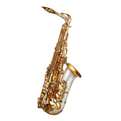 Isolated Saxophone on Transparent Background, Perfect for Music-Themed Designs and Projects