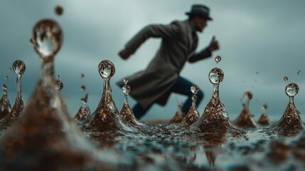 Dynamic Journey Through Raindrops