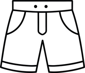 summer shorts pant icon vector silhouette illustration