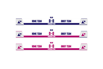 vector sports banner template football broadcast tv game on white background