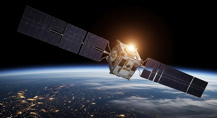 Satellite dish and cable network technology in outer space