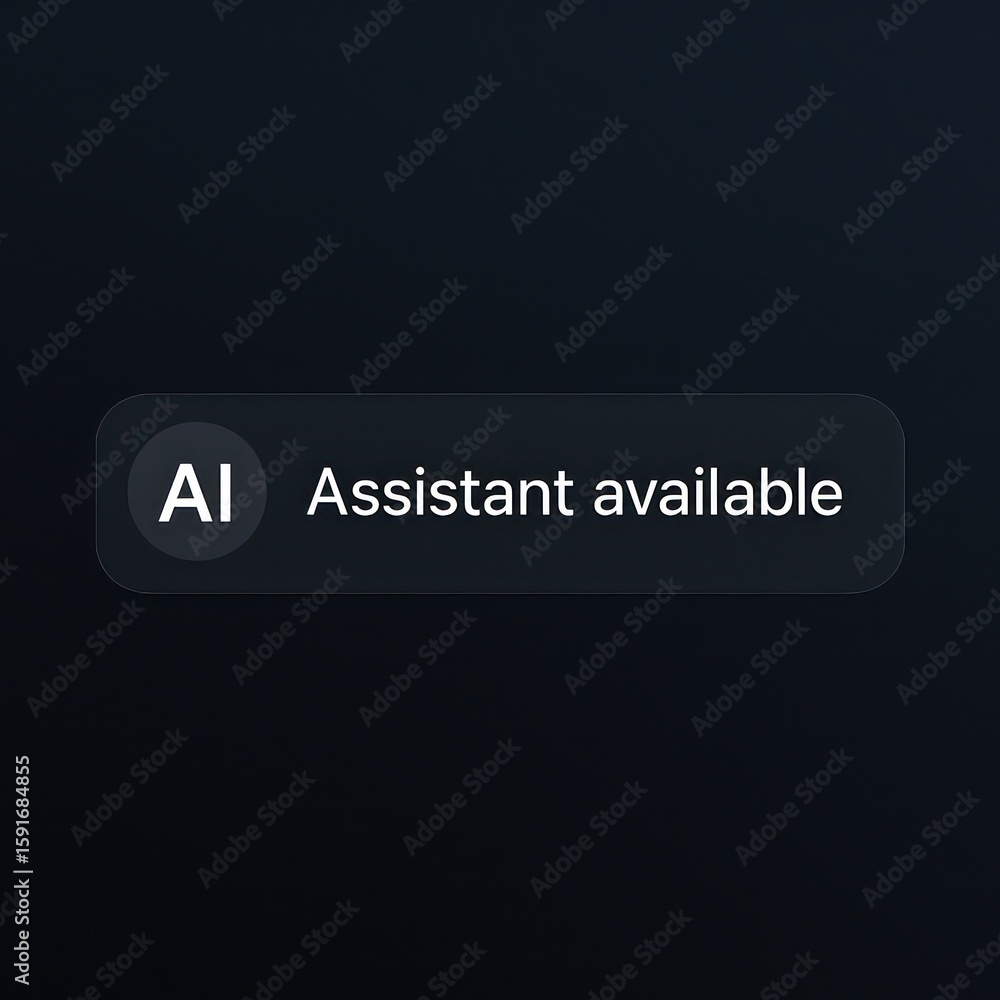 Aufkleber an artificial intelligence assistant's interface provides instant support. customer support service,