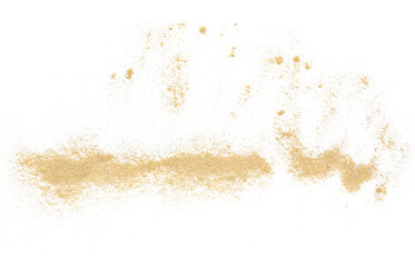 Cardamom ground flying, pile isolated on white background