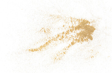 Cardamom ground flying, pile isolated on white background