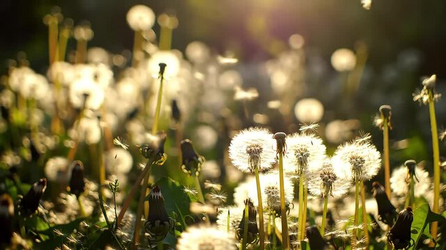 Golden Hour Dandelions A Breathtaking Timelapse