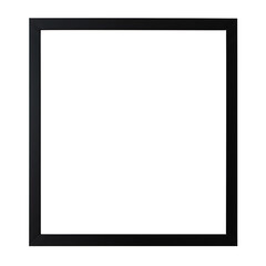 Black square photo frame with empty space for artwork or photos  