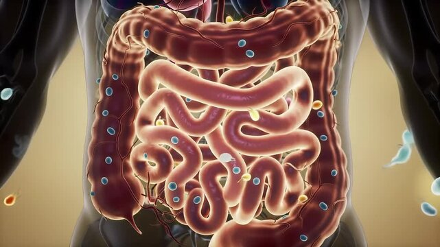 Understanding the Intricate World of Gut Microbiota A 3D Animated Journey