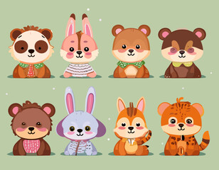 Cute Animal Avatars in Vector Illustrations
