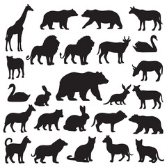 Animal silhouette vector pack