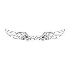 Fototapeta premium Minimalist design of winged infinity page separator