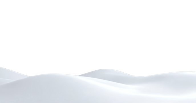 PNG Isolated White Snow Pile with Frozen Drifting Edges