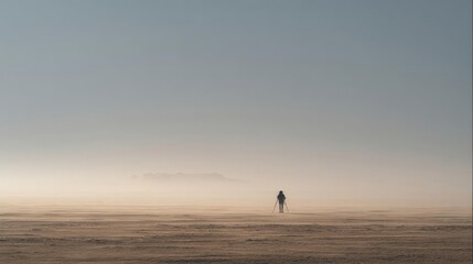 Lone Adventurer in the Desert