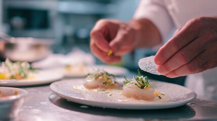 Chef Preparing Gourmet Dish