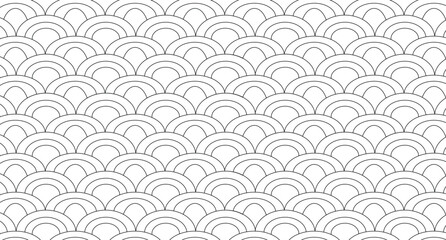 Abstract Wavy Lines Frame on White Background - Modern Monochrome Design Element