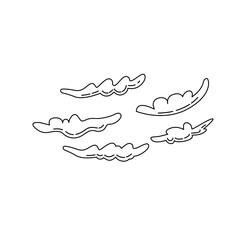 vector illustration of stratus cloud