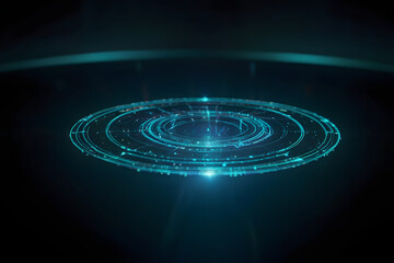 Digital circle illustration of future technology graphics