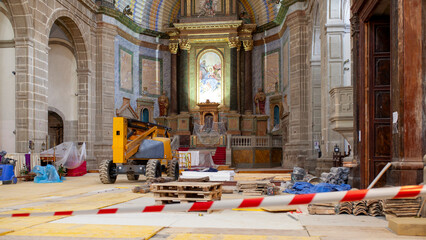 Catholic Church under renovation