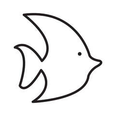 Obraz premium Fish icon with white background
