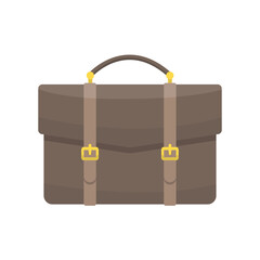 Briefcase icon with straps. Briefcase for business meetings, documents. Business, finance.