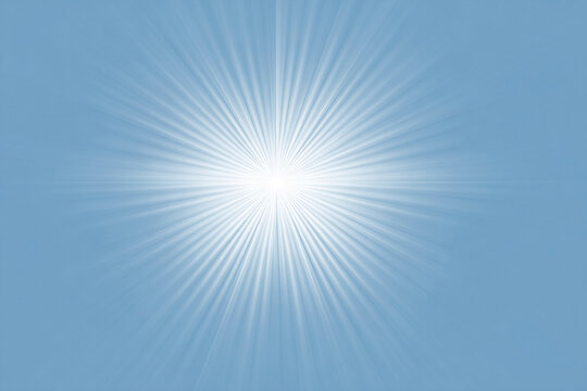 Starburst Radiates on Blue. Abstract background for marketing or design.