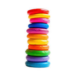 Stack of colorful rings