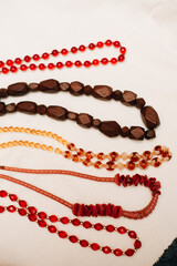 Soviet beads on a white background