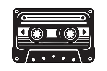 Fototapeta premium vintage music cassette clipart
