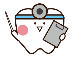歯医者のかわいい歯のマスコットキャラクター